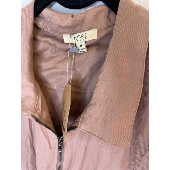 Kori Lightweight Zip Jacket w/Elastic Waist Ties Size Medium - Picture 4 of 6